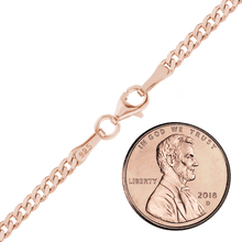 Load image into Gallery viewer, Bowery Curb Chain Necklace in Sterling Silver 18K Pink Gold Finish
