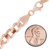 Bowery Curb Chain Necklace in Sterling Silver 18K Pink Gold Finish