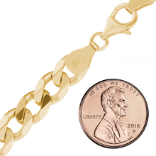 Load image into Gallery viewer, Bowery Curb Chain Necklace in Sterling Silver 18K Yellow Gold Finish
