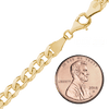 Bowery Curb Chain Necklace in Sterling Silver 18K Yellow Gold Finish