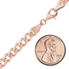 Bowery Curb Chain Necklace in Sterling Silver 18K Pink Gold Finish