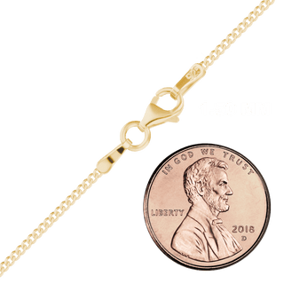 Bowery Curb Chain Necklace in Sterling Silver 18K Yellow Gold Finish