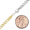 Bowery Curb Chain Necklace in Sterling Silver 18K Yellow Gold Two Tone Finish