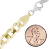 Bowery Curb Chain Necklace in Sterling Silver 18K Yellow Gold Two Tone Finish