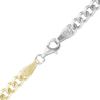 Bowery Curb Chain Necklace in Sterling Silver 18K Yellow Gold Two Tone Finish