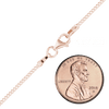 Bowery Curb Chain Necklace in Sterling Silver 18K Pink Gold Finish