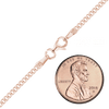 Bowery Curb Chain Necklace in Sterling Silver 18K Pink Gold Finish