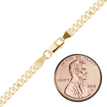 Load image into Gallery viewer, Bowery Curb Chain Necklace in Sterling Silver 18K Yellow Gold Finish
