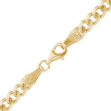 Load image into Gallery viewer, Bowery Curb Chain Necklace in Sterling Silver 18K Yellow Gold Finish
