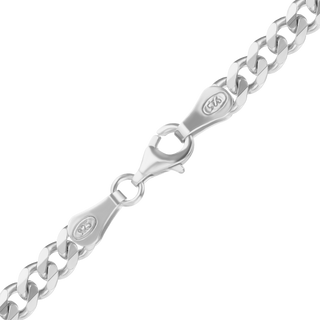Bowery Curb Chain Anklet in Sterling Silver
