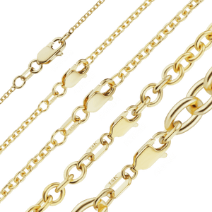 Canal St. Cable Anklet in 14K Yellow Gold