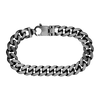 Bowery Cuban Curb Bracelet in Sterling Silver Black Ruthenium Finish