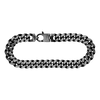 Bowery Cuban Curb Bracelet in Sterling Silver Black Ruthenium Finish