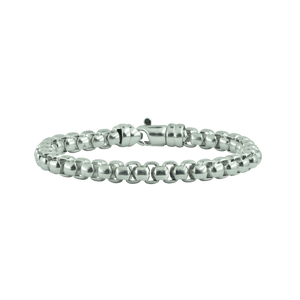 MSG Round Box Bracelet in Sterling Silver