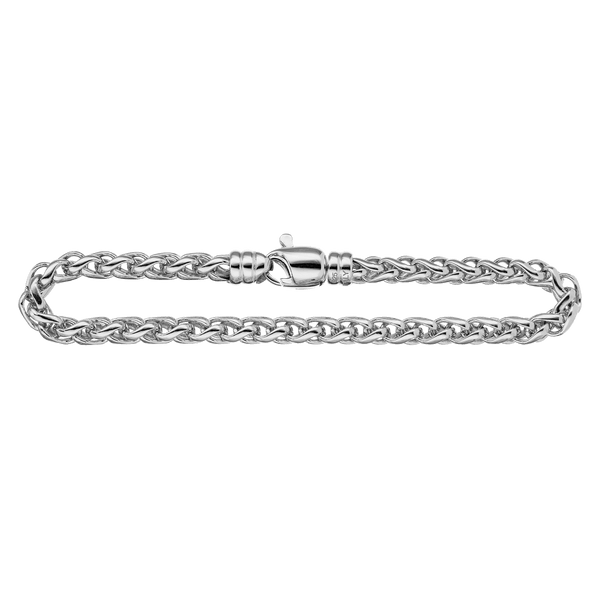 Wall St. Wheat Bracelet in Sterling Silver