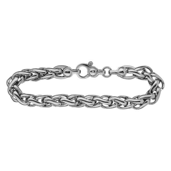 Wall St. Wheat Bracelet in Sterling Silver