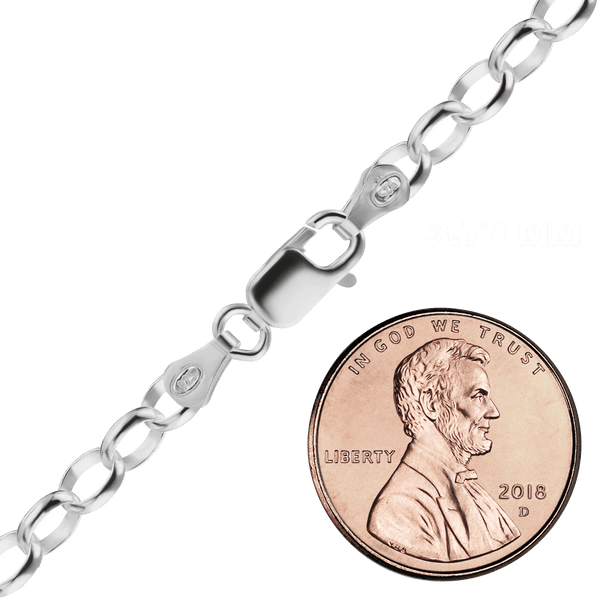 Oval Soho Rolo Chain Necklace in Sterling Silver