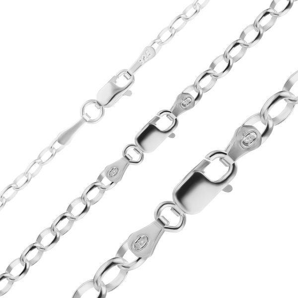 Oval Soho Rolo Chain Necklace in Sterling Silver