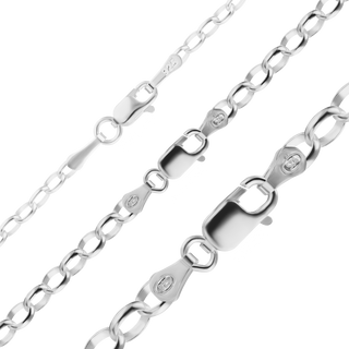 Oval Soho Rolo Chain Necklace in Sterling Silver