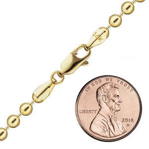 Broadway Bead Anklet in 14K Yellow Gold