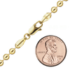 Broadway Bead Anklet in 14K Yellow Gold