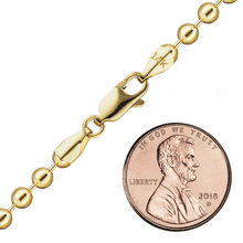 Load image into Gallery viewer, Broadway Bead Anklet in 14K Yellow Gold
