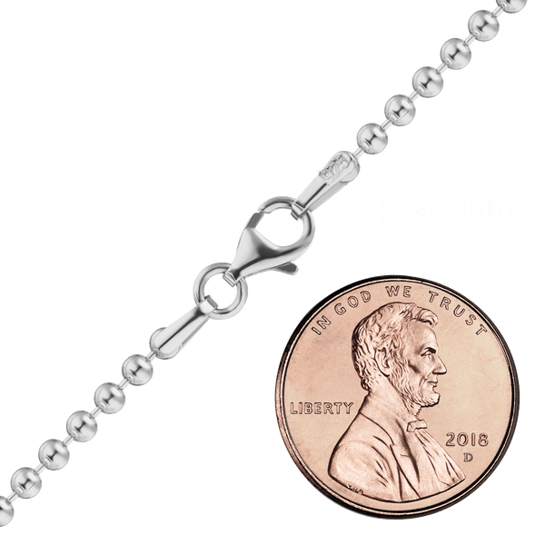 Broadway Bead Necklace in Sterling Silver