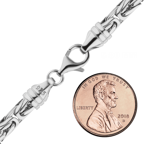 Battery Park Byzantine Chain Necklace in Sterling Silver