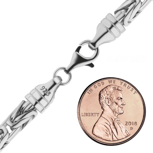 Battery Park Byzantine Chain Necklace in Sterling Silver
