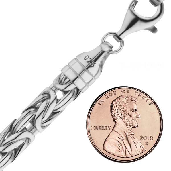 Battery Park Byzantine Chain Necklace in Sterling Silver