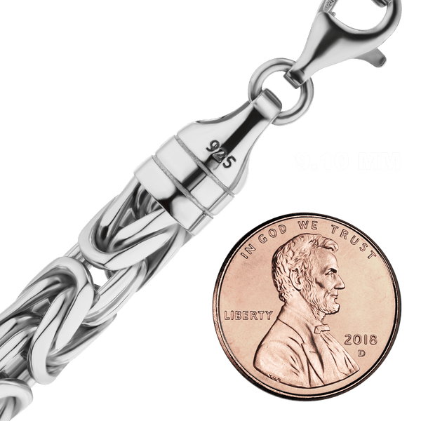 Battery Park Byzantine Chain Necklace in Sterling Silver