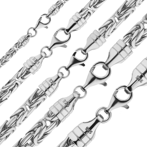 Battery Park Byzantine Chain Necklace in Sterling Silver