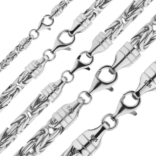 Battery Park Byzantine Chain Necklace in Sterling Silver