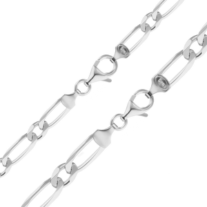 Fulton Market Figaro Chain Necklace in Sterling Silver