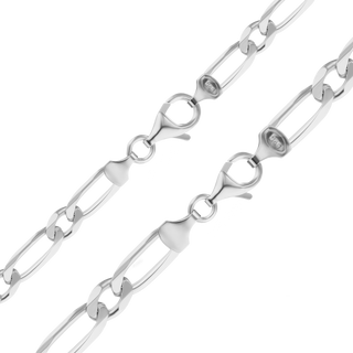Fulton Market Figaro Chain Anklet in Sterling Silver