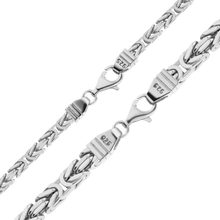 Load image into Gallery viewer, Times Square Byzantine Chain Anklet in Sterling Silver
