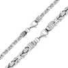 Times Square Byzantine Chain Anklet in Sterling Silver