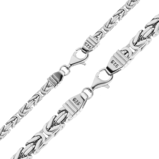 Times Square Byzantine Chain Anklet in Sterling Silver