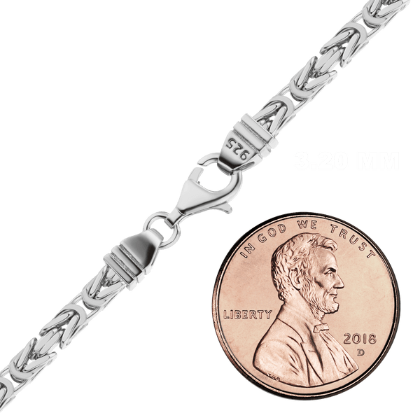 Times Square Byzantine Chain Necklace in Sterling Silver