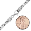 Times Square Byzantine Chain Necklace in Sterling Silver