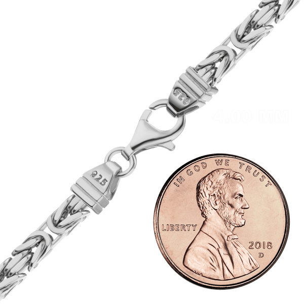 Times Square Byzantine Chain Necklace in Sterling Silver