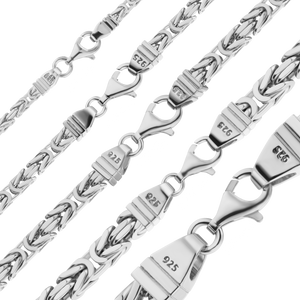 Times Square Byzantine Chain Necklace in Sterling Silver