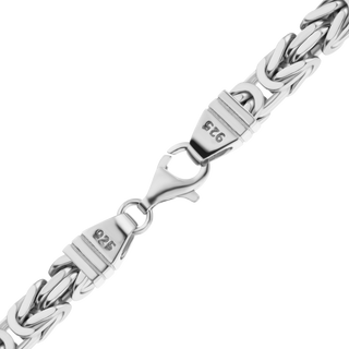 Times Square Byzantine Chain Anklet in Sterling Silver