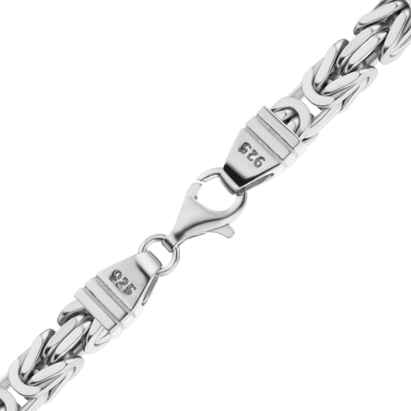 Times Square Byzantine Chain Necklace in Sterling Silver