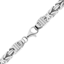 Load image into Gallery viewer, Times Square Byzantine Chain Anklet in Sterling Silver
