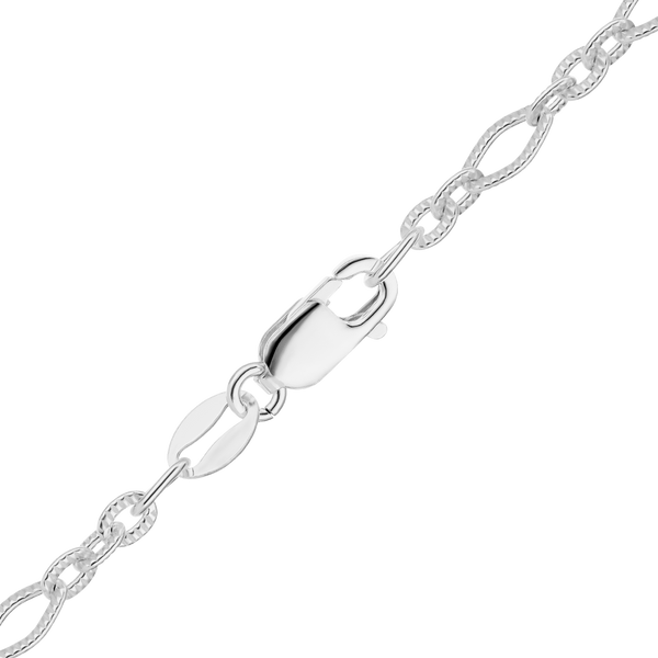Freedom Pl. Textured Cable Chain Bracelet in Sterling Silver