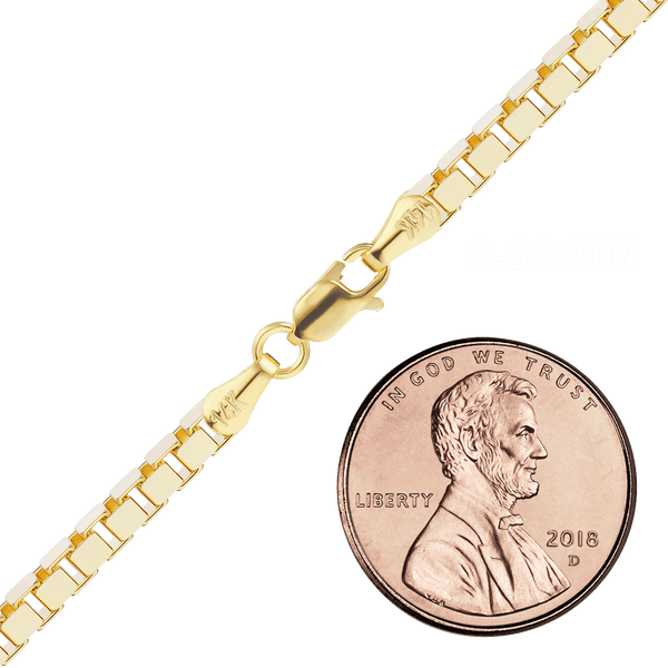 Bleecker St. Box Necklace in 14K Yellow Gold