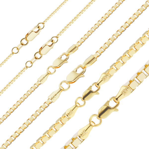 Bleecker St. Box Anklet in 14K Yellow Gold