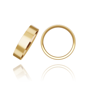 ITI NYC 18K Yellow Gold Flat Medium Wedding Bands (2.0 mm - 10.0 mm)