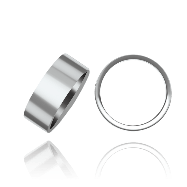 ITI NYC 14K White Gold Flat Wedding Bands (2.0 mm - 10.0 mm)